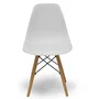 FORÖL Silla Priego Blanco Pack de 4 Sin Brazos